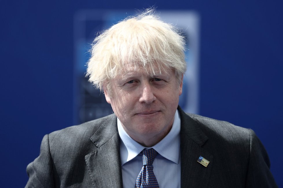 Britský preimér Boris Johnson na summitu NATO v Bruselu (14. 6. 2021)