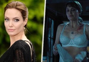 Angelina Jolie v novém filmu ukázala podprsenku