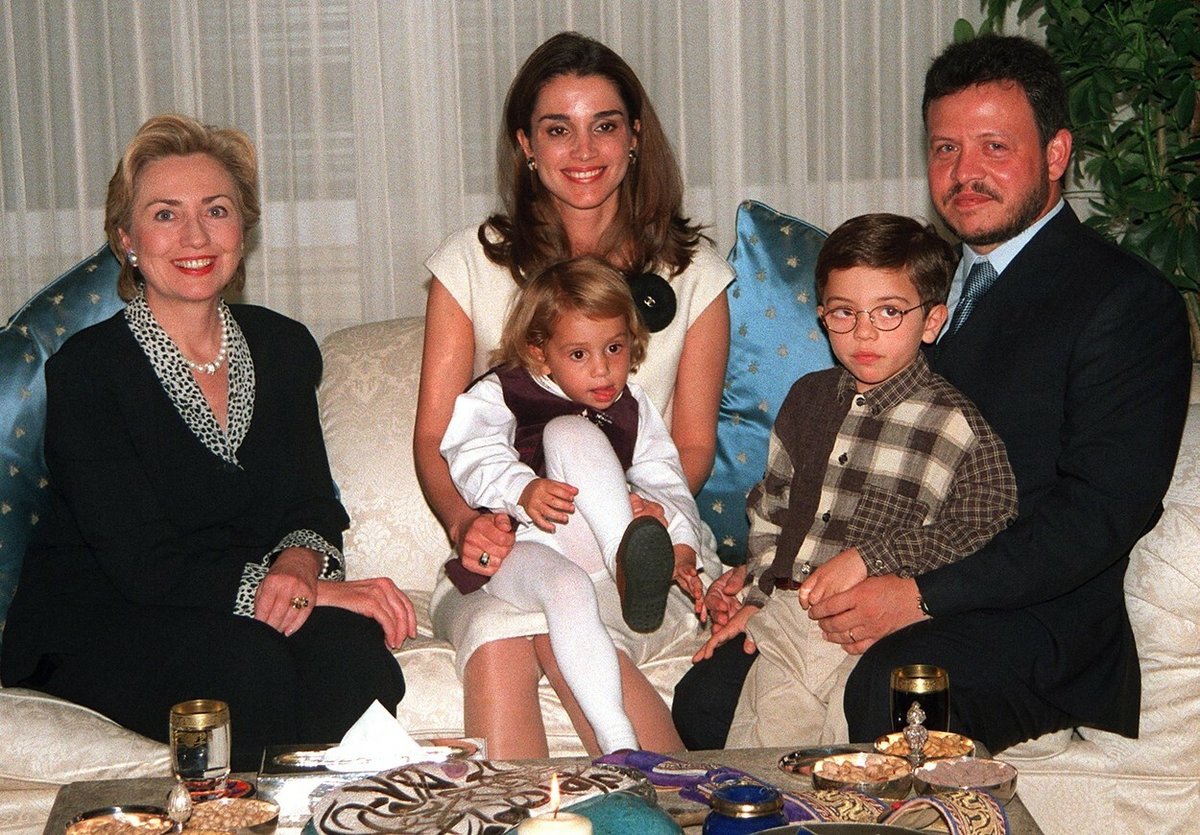 Jordánská královská rodina a Hillary Clintonová
