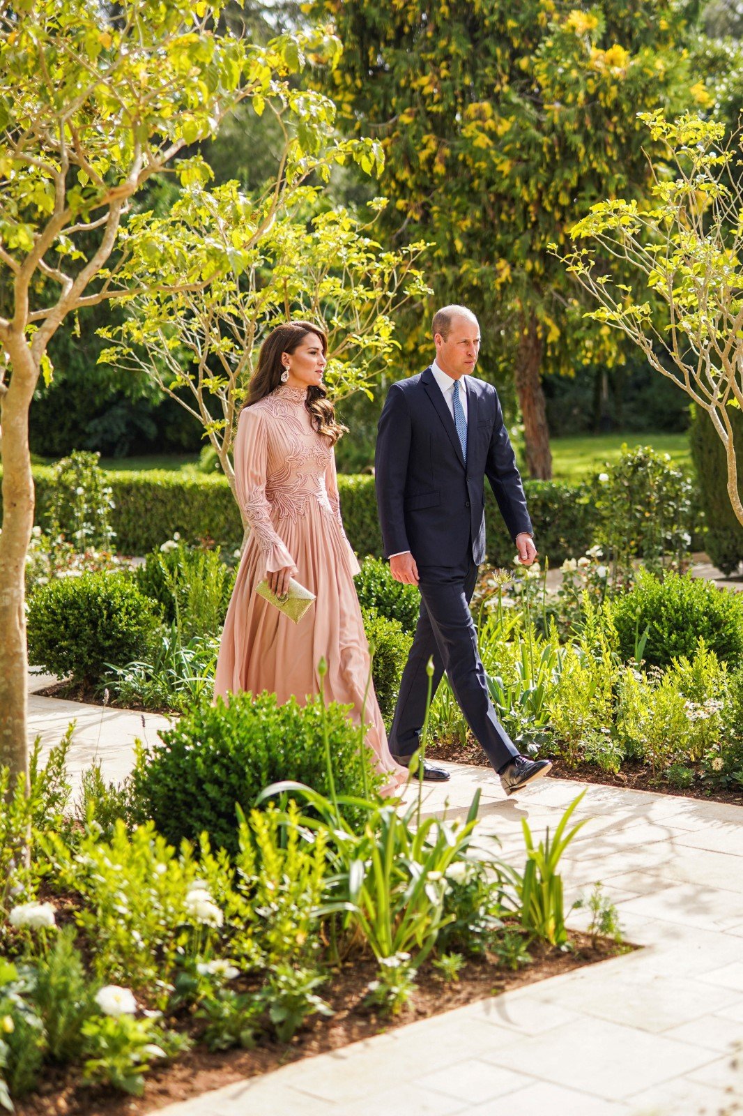 Britský následník Will a Catherine na jordánské královské svatbě (1. 6. 2023).