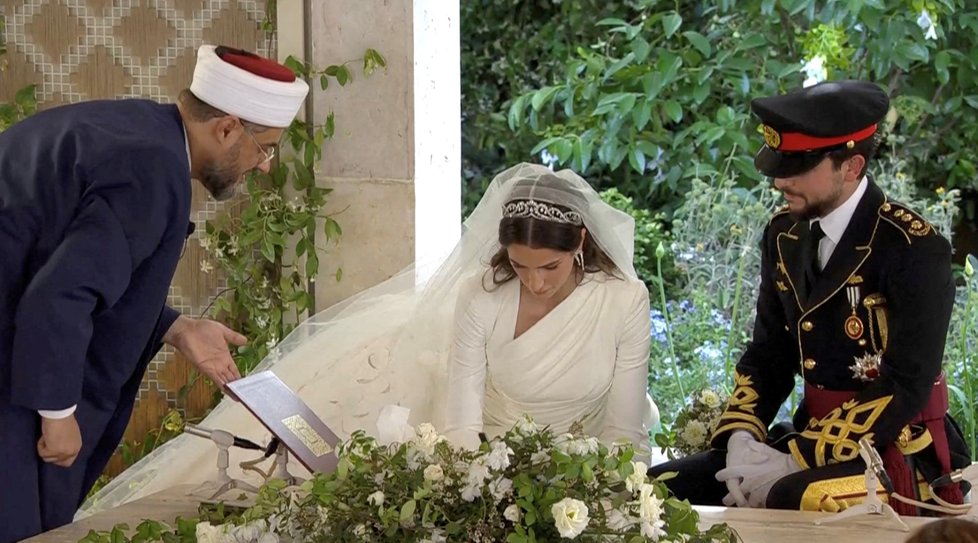 Královská veselka v Jordánsku: Oženil se budoucí panovník Husajn (1. 6. 2023).