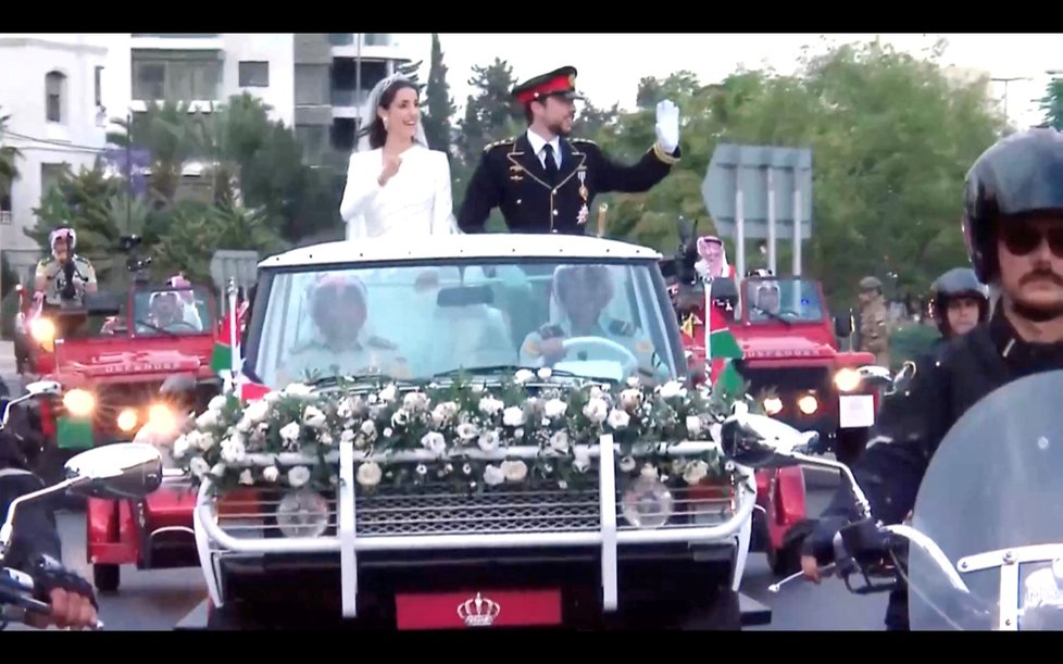 Královská veselka v Jordánsku: Oženil se budoucí panovník Husajn (1. 6. 2023).