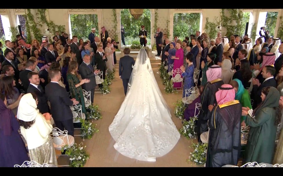 Královská svatba v Jordánsku: Nevěsta Radžva (1. 6. 2023).