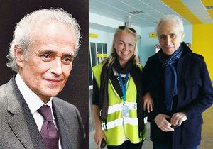 José Carreras přiletěl tryskáčem do Brna. Po městě bude čtyři dny jezdit v utajení