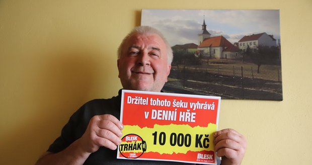 Josef Buchta (56) z Rašova na Brněnsku vyhrál v Denní hře Trháku 10 tisíc korun.