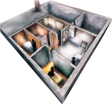 Takto to vyzeralo v podzemnom byte, ktorý mal rozlohu okolo 60 m2.