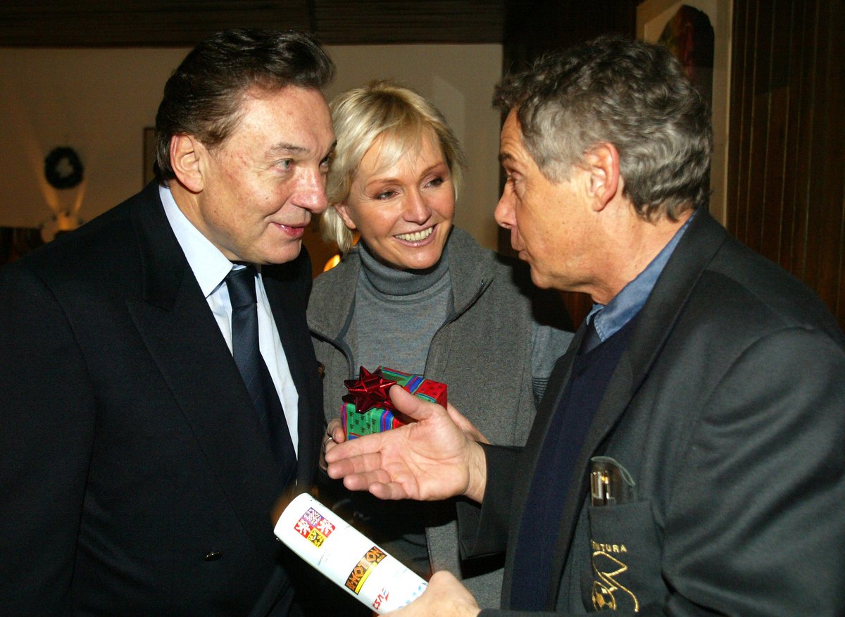 Josef Laufer s Karlem Gottem a Helenou Vondráčkovou