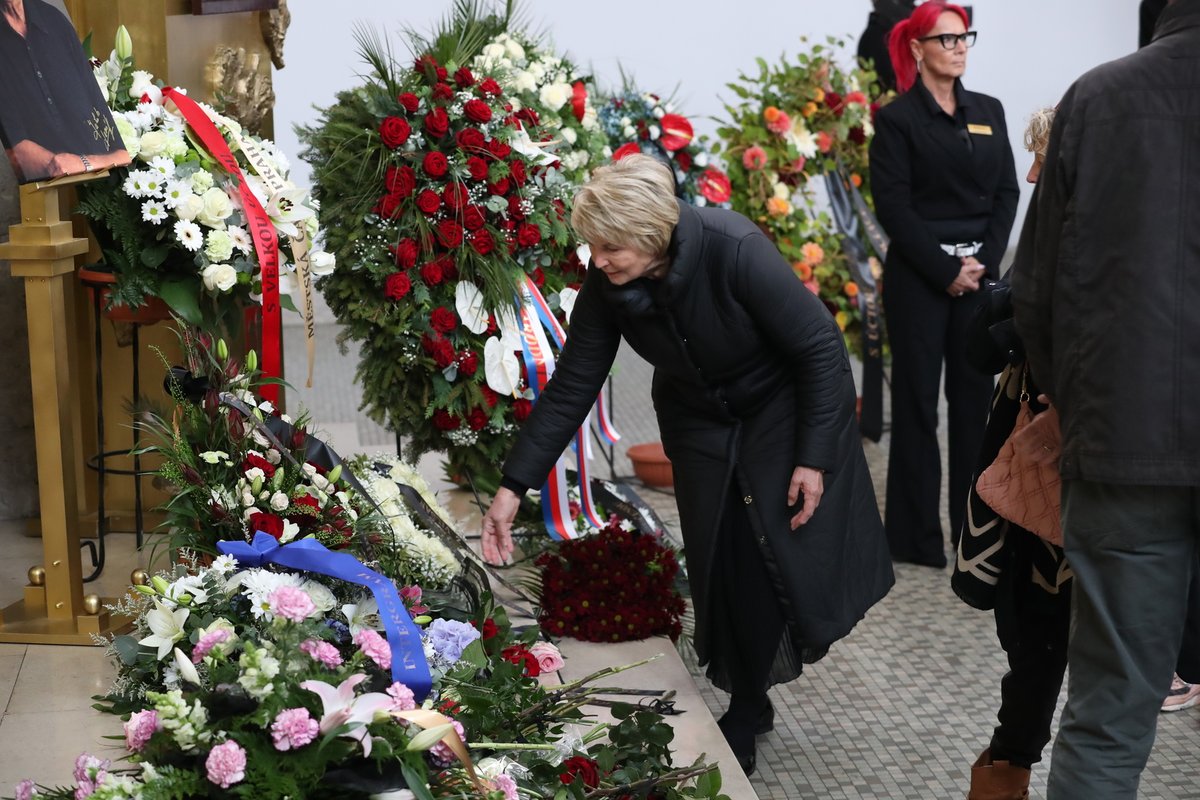 Pohřeb herce Josefa Somra - Eliška Balzerová