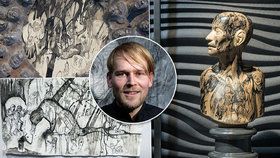 Rozpitý svět precizní fantazie: Josef Zlamal (35) v Praze představuje svou nejnovější tvorbu