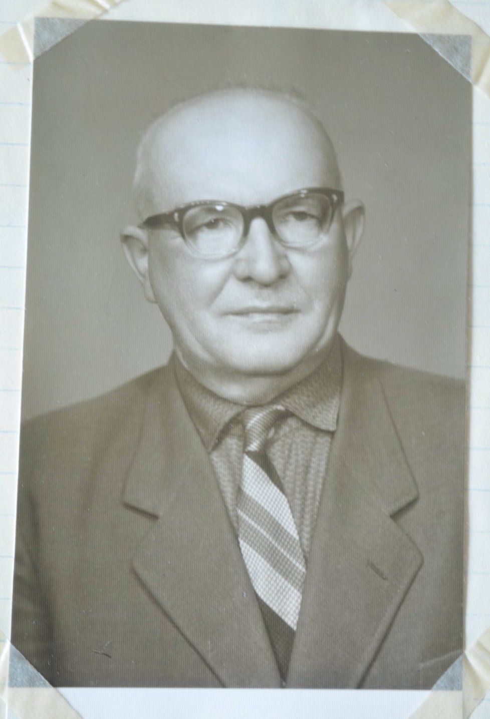 Josef Zrůst v důchodovém věku jako veterán první světové.