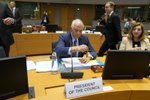Šéf unijní diplomacie Josep Borrell na jednání ministrů zahraničí zemí EU v Brselu (22.5.2023)