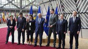 Šéf unijní diplomacie Josep Borrell na jednání ministrů zahraničí zemí EU v Brselu (22.5.2023)