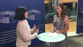 Eurokomisařka Věra Jourová během rozhovoru pro Blesk Zprávy ve Štrasburku: Kolem Evropy dlouho klid nebude