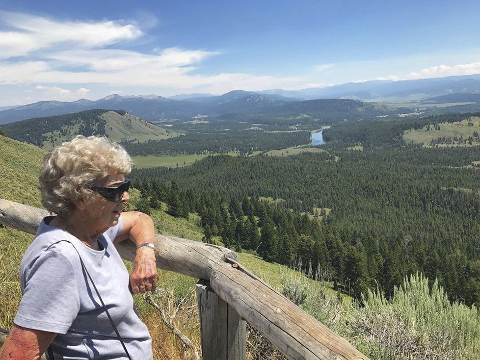 Joy Ryanová (89) v Národním parku Grand Teton