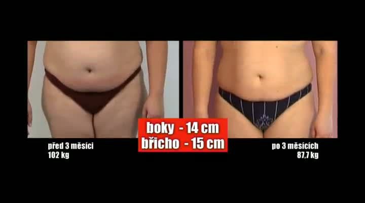 Boky –14 cm, břicho –15 cm