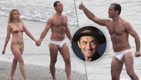 Herec Jude Law se předvedl v titěrných plavečkách! Dámy, kochejte se