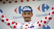 Julian Alaphilippe na letošní Tour de France vyhrál dvě horské etapy a drží puntíkatý dres pro Krále hor. 