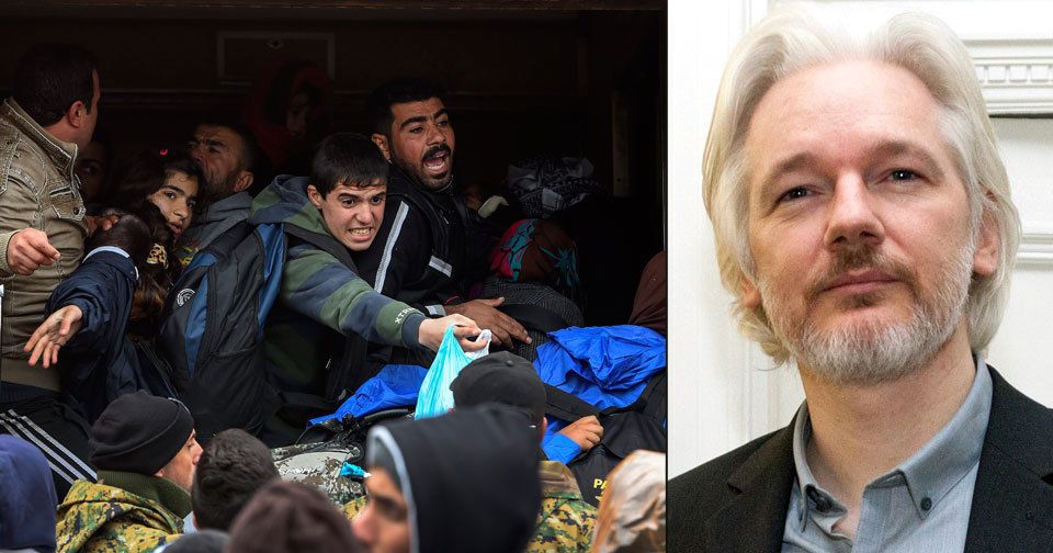 Assange se domnívá, že uprchlíky někdo záměrne „zve“ do Evropy.