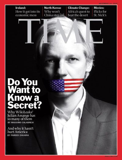 Julian Assange, Wikileaks Time Magazine