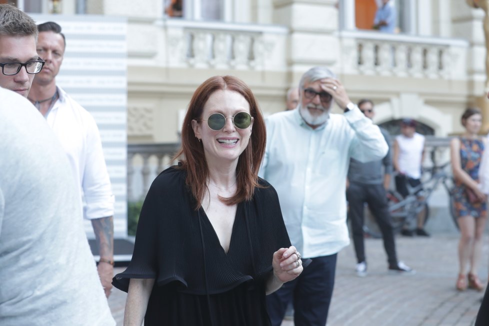 Julianne Moore v Karlových Varech.