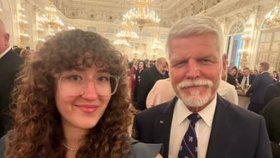 Julie Smejkalová (STAN) a Petr Pavel ve Španělském sále (28.10.2026)