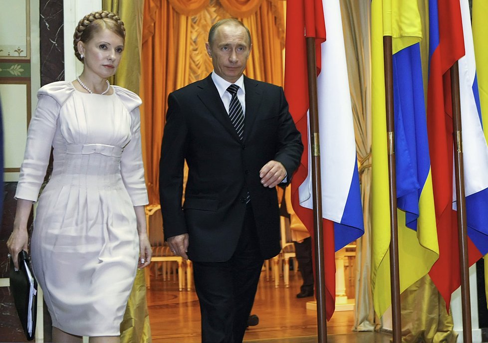 Julije Tymošenko s Vladimirem Putinem v roce 2008