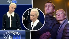 Julija Navalná vystoupila s emotivním projevem v europarlamentu ve Štrasburku (28.2.2024)
