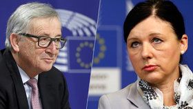 Věra Jourová a Jean-Claude Juncker
