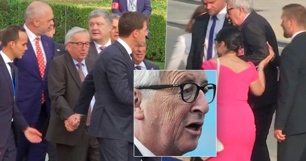 Juncker v sídle NATO vrávoral: Šéfa Evropské komise prý trápí sedací nerv