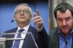 Śéf euroskeptické a protiimigrační Ligy Matteo Salvini předsedu Evropské komise Jeana-Clauda Junkera