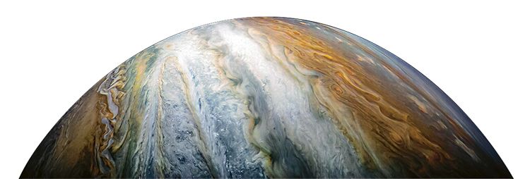 Jupiter je největší planetou sluneční soustavy. Jeho rovníkový průměr činí asi 143 tisíc kilometrů n