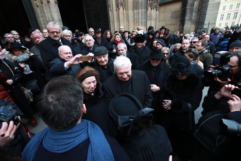 Pohřeb režiséra Juraje Jakubiska - Václav Klaus