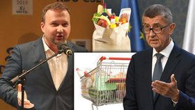 Exministr zemědělství Marian Jurečka (KDU-ČSL) a premiér Andrej Babiš (ANO)