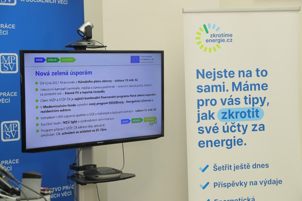 Ministr práce a sociálních věcí Marian Jurečka (KDU-ČSL) se zástupci dalších institucí představil kampaň zaměřenou na energetickou soběstačnost českých domácností.