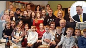 Jurečka (KDU-ČSL) se na sítích pochlubil obří rodinou, ta se pyšní 22 vnoučaty