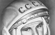 Propagandistický obrázek prvního kosmonauta.