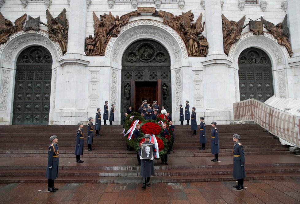 Pohřeb někdejšího starosty Moskvy Jurije Lužkova (12. 12. 2019)