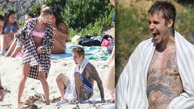 Justin Bieber & Hailey Baldwinová: Krizi řeší na pláži.