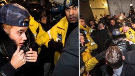 Justin Bieber se dostavil na policejní stanici k podání vysvětlení. Tam na něj čekaly davy.