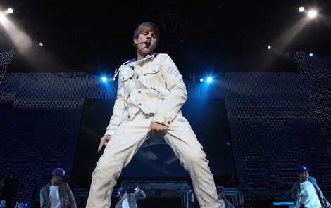 Justin na pódiu!