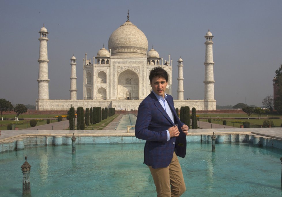 Kanadský premiér Justin Trudeau na návštěvě v Indii.