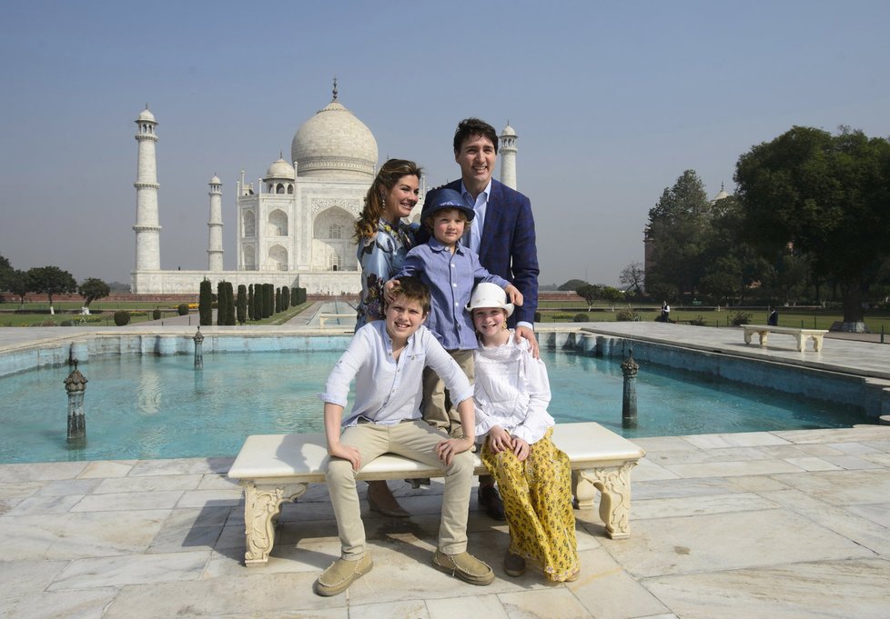 Kanadský premiér Justin Trudeau se svou rodinou navštívil Indii.