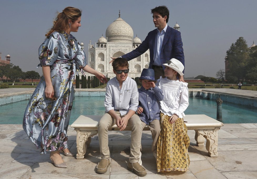 Kanadský premiér Justin Trudeau se svou rodinou navštívil Indii.