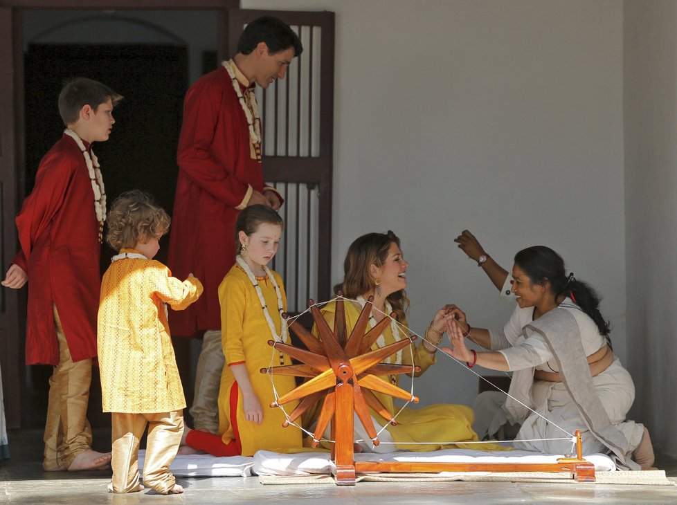 Kanadský premiér Justin Trudeau se svou rodinou navštívil Indii.