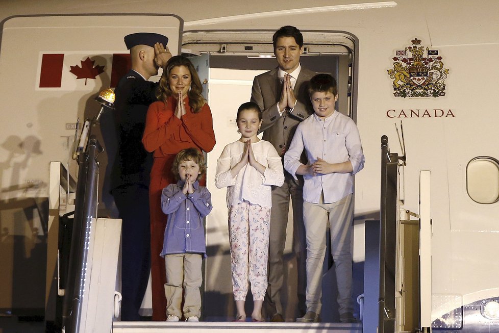 Kanadský premiér Justin Trudeau se svou rodinou navštívil Indii.