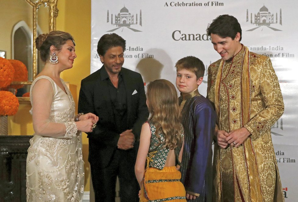 Kanadský premiér Justin Trudeau se svou rodinou navštívil Indii.