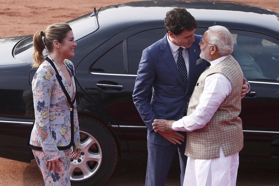 Kanadský premiér Justin Trudeau se setkal se svým indickým protějškem Naréndrou Módím.