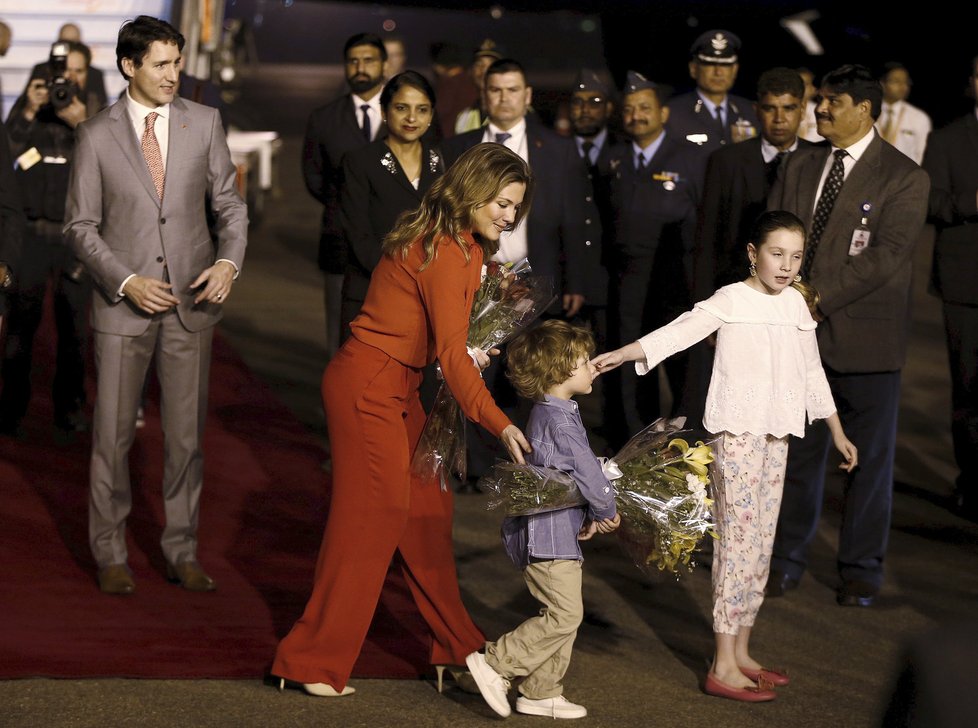 Kanadský premiér Justin Trudeau se svou rodinou navštívil Indii.