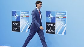 Kanadský premiér Justin Trudeau před summitem NATO v Bruselu