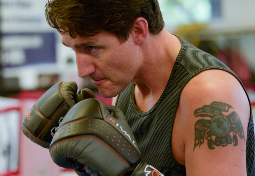 Kanadský premiér Justin Trudeau v ringu